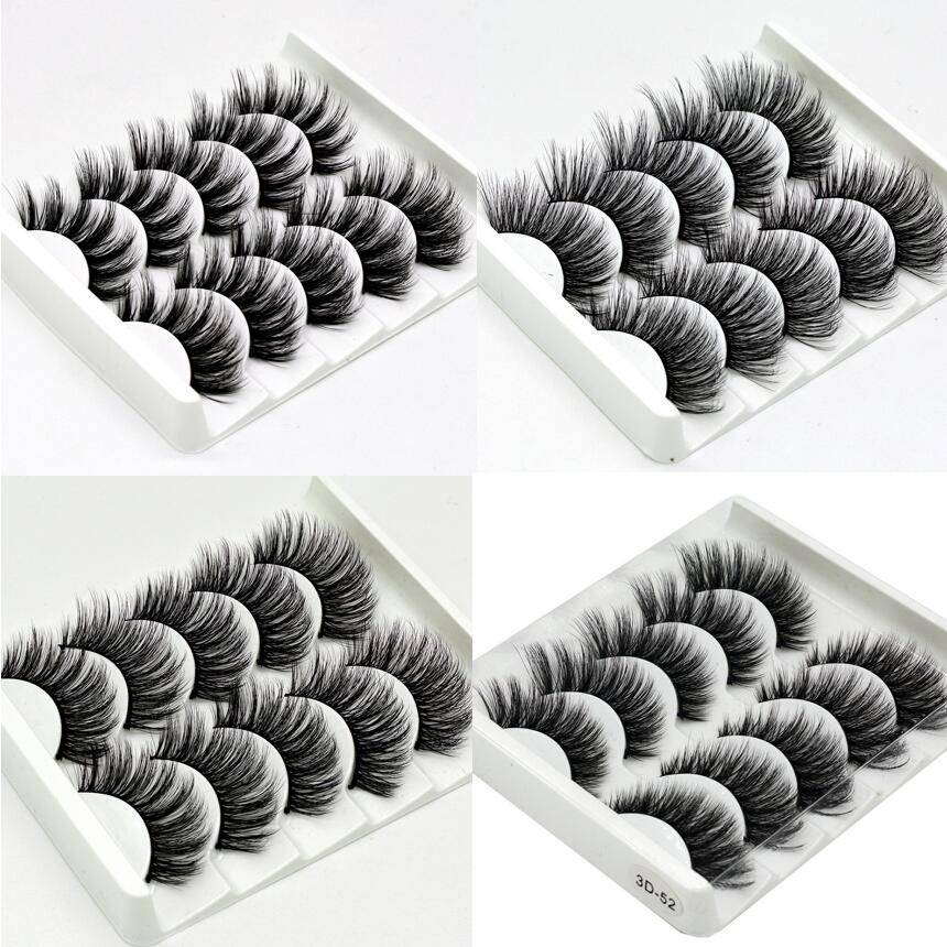 

150 Pairs Transparent False Eyelashes Messy Cross Thick Natural Fake Eye Lashes Makeup Tips Bigeye Long False Eye Lashes
