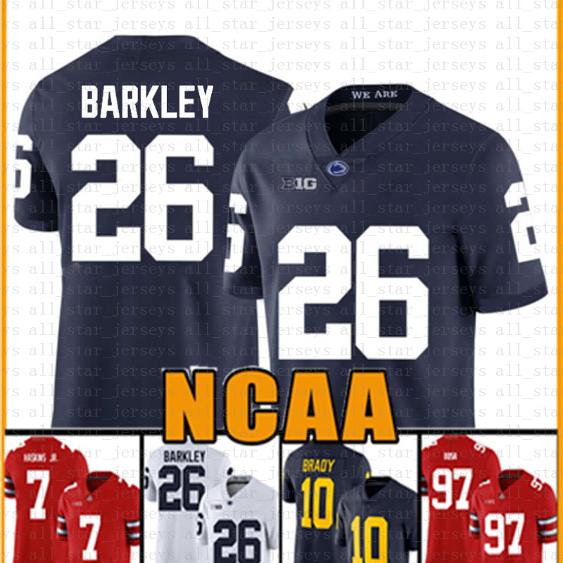 

26 Saquon Barkley American football Jersey 10 Tom Brady 97 Nick Bosa Jerseys mens, Ncaa (laohu)