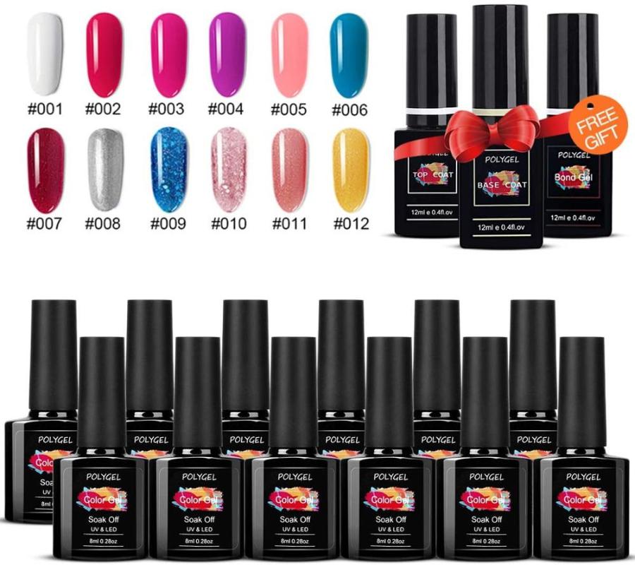 

Gel Nail Polish 12 Color 8ml UV Absorbable UV / LED Gel Nail Set For Art Lovers,Beauticians,Beauty Clubs