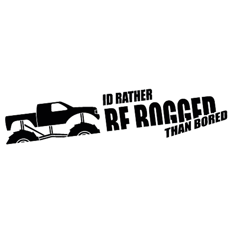 

16*4cm I'D RATHER BE BOGGED Sticker Decal Funny Car Window Bumper Novelty JDM Drift Vinyl Decal Sticker, Color