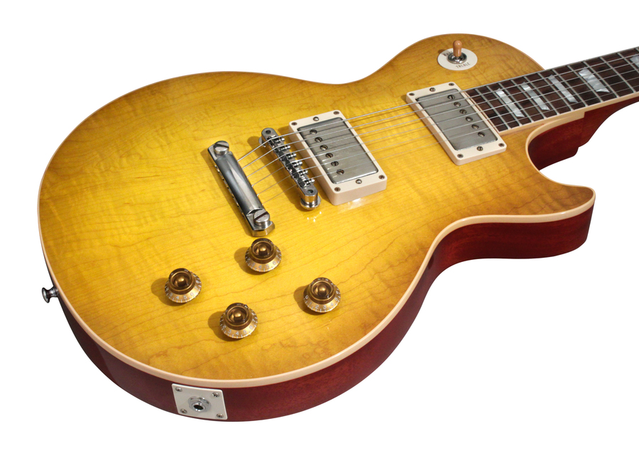 

New Rare Custom Shop Guitar 1958 Plain Solid Maple Top VOS Lemon Burst One piece Neck with ABR 1 TUNE O MATIC BRIDGE Electric Guitar Custom