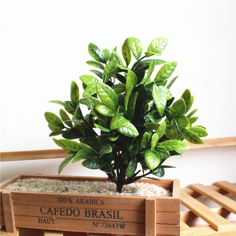 

1 Bunch ArtificialArtificial Plastic Tree Branch For Christmas Wedding Decoration Flower Small Leaves Plant Faux Foliage, Green