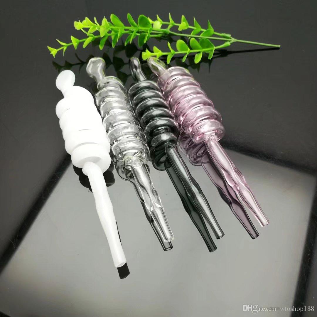 

The new color multi spiral glass pot Wholesale Glass bongs Oil Burner Glass Water Pipes Oil Rigs Smoking Free