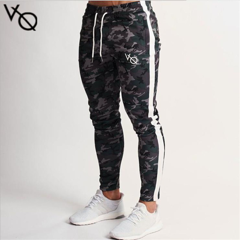 

Spring and summer new muscle fitness brother sports pants training running pants camo color stretch slimming exercise clothing, Yellow camouflage