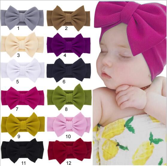 

multi colors INS Lovely Big Bow headbands Candy Color Hair accessories fashion lovely bow kids baby children hairband free ship, As picture