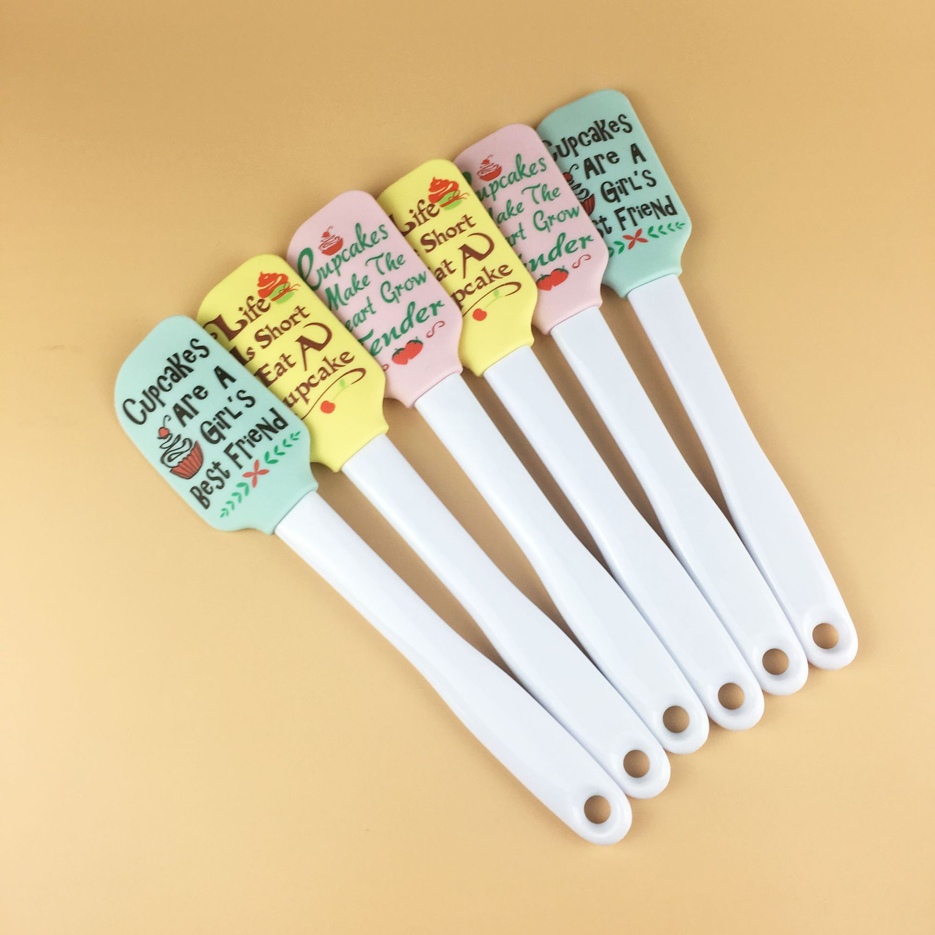 Colorful Cake Cream Butter Spatula Mixing Batter Scraper Brush Silicone Baking Tool Colorful Cake Cream Butter Spatula Mixing Batter Scraper Brush Silicone Baking Tool