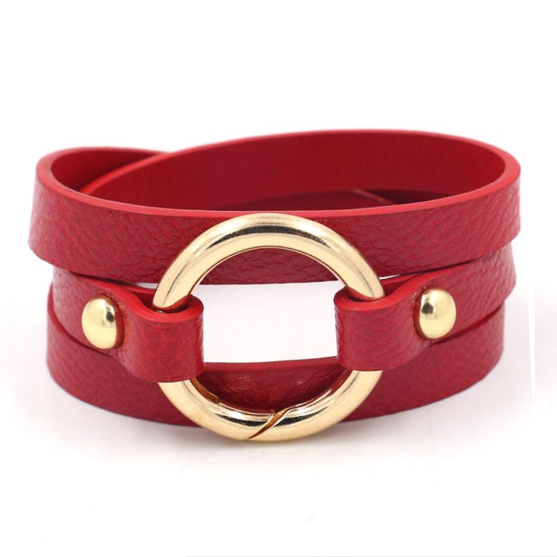 

Charm Bracelets Kirykle Fashion Women Geometric Girl Trendy Print Wide Leather Vintage Bangle Female Wedding Jewelry