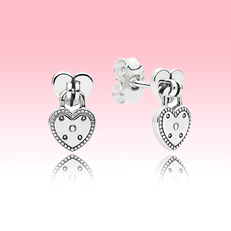 Heart Pendant Stud Earrings Authentic 925 Sterling Silver designer Earrings Women Wedding Party Jewelry earrings with Luxurious Retail Box Set wh