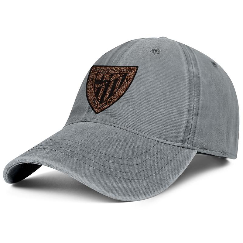 

Stylish Athletic Bilbao Los Leones ATH Leopard Unisex Denim Baseball Cap Fitted Trendy Hats label Hollow love Love small Pure black text, Blue;gray