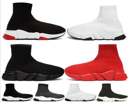 

Paris Luxury Flat Sock Shoes Speed Boots Casual sneakers black red blue white grey fashion mens womens tretch Knit designer trainers