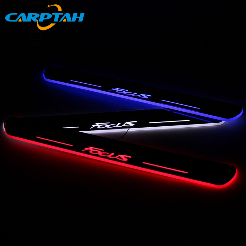 

SNCN Trim Pedal LED Car Light Door Sill Scuff Plate Pathway Dynamic Streamer Welcome Lamp For Focus 2012-2014 2020 2020