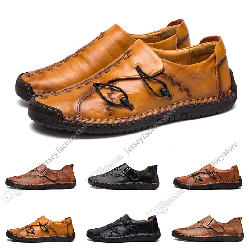 

new Hand stitching men's casual shoes set foot England peas shoes leather men's shoes low large size 38-48 Twenty-nine, #05