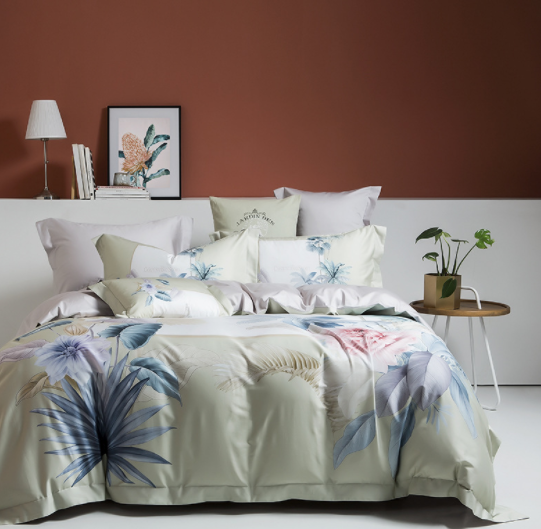 

Spring and summer American pastoral style new 60 long-staple cotton cotton four-piece printed home textile bedding