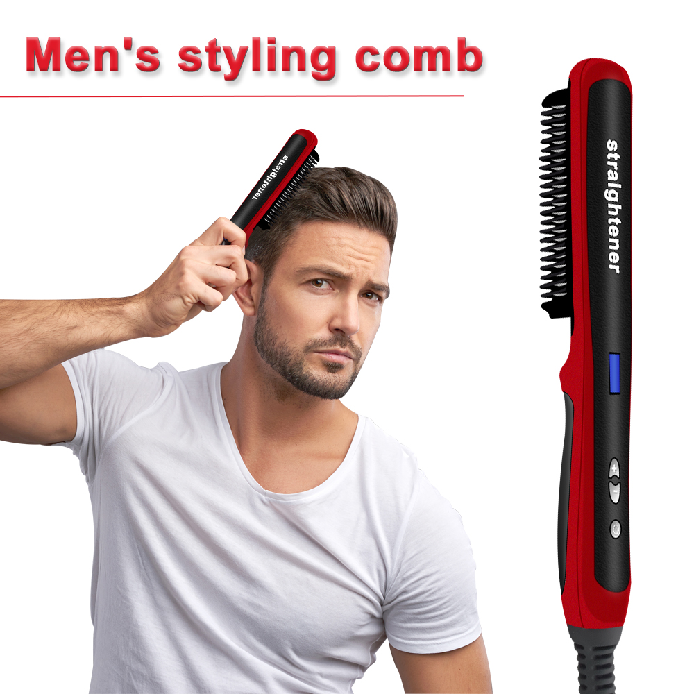 

Multifunctional Hair Comb Brush Beard Straightener Hair Straighten Straightening Comb Hair Curler