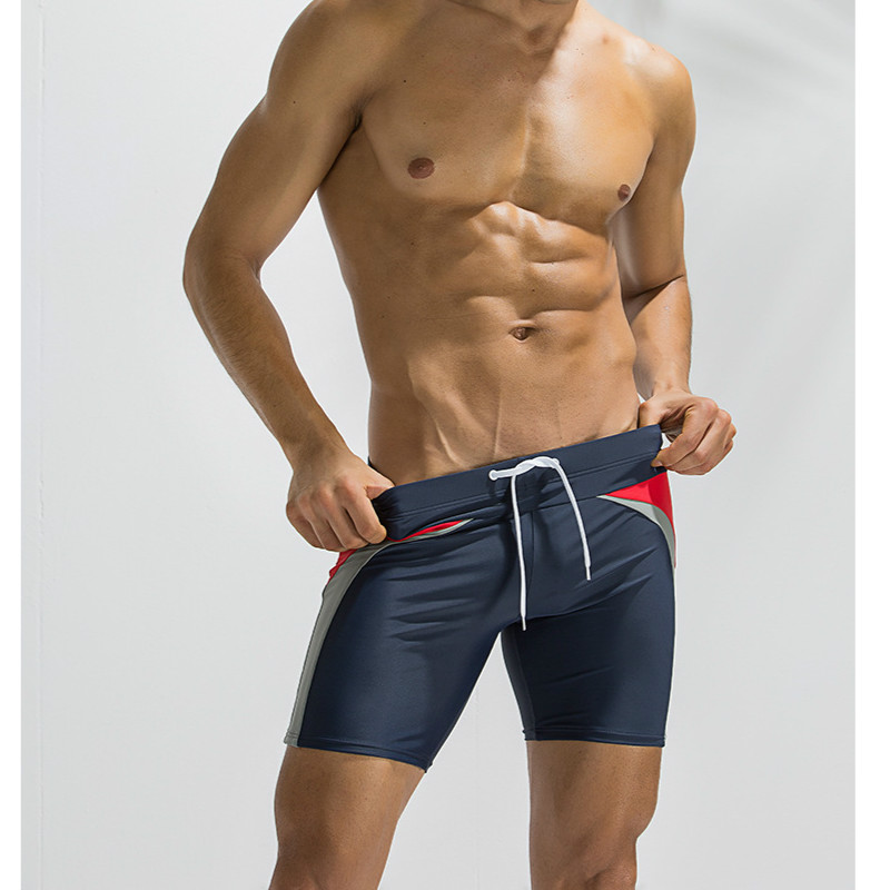 

Men Summer Swimwear Mens Designer Five-point Fitness Pants Boxer Swimwear Men's Waterproof Men's Beach Pants Brand Clothes 2020 Wholesale, Black