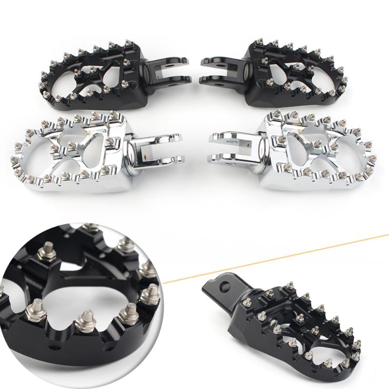 

MX Style Motorbike Footpegs Front Wide Foot Peg For Softail Models 2018-2019 Black/Chrome CNC Aluminum