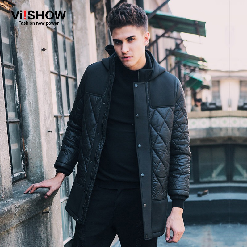 

New 2016 Brand Winter Jacket Men Warm Down Jacket Casual Parka Men padded Winter Casual Handsome Coat, Black