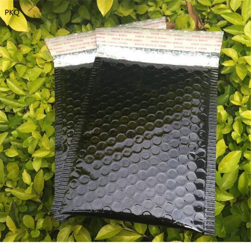 

20pcs 5Sizes Glossy Black Plating Paper Bubble Envelopes Bags Mailers Padded Shipping Envelope Bubble Mailing Bag