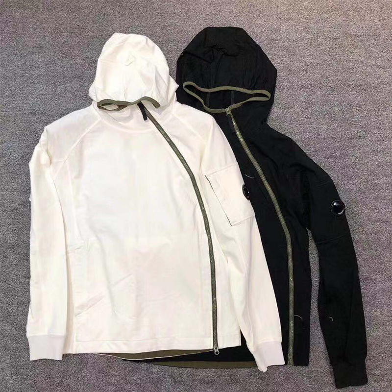 

topstoney PIRATE 2020 konng gonng Hooded zipper cardigan autumn new hooded sweater fashion long sleeve Leisure wind mens Zippered Hoodie, White