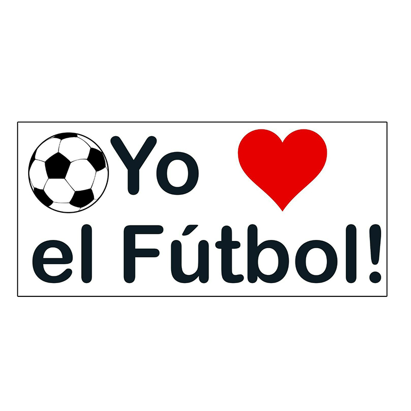 

16*7.6cm Yo Amo El Futbol Vinyl Decal Sticker Funny Car Window Bumper Novelty JDM Drift Vinyl Decal Sticker, Color