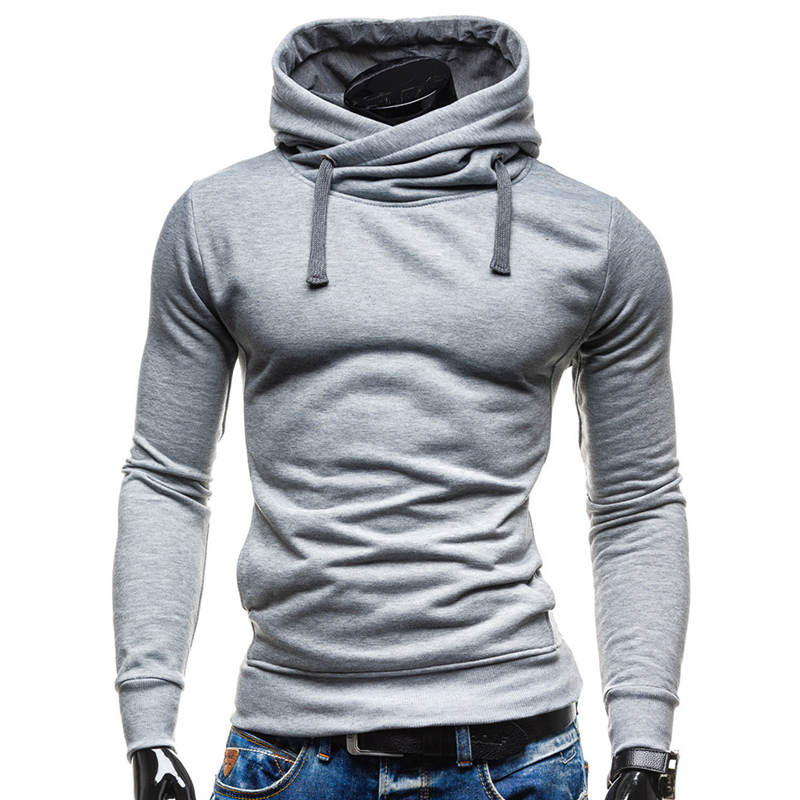 

Sweatshirt Men Hoodie New High Neck Hoodie Fashionable for Men Streetwear, Black