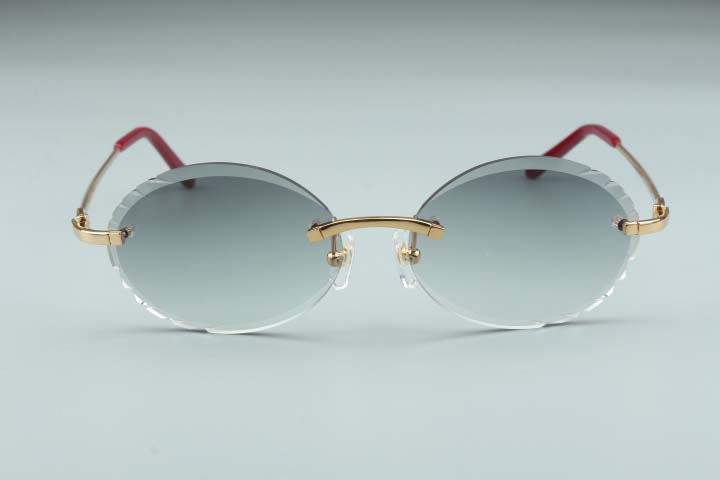 

2020 factory direct sale fashion cut lenses metal sticks sunglasses A8100903 glasses, size:58-18-135mm