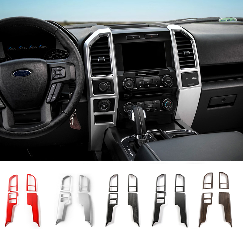 

Central Contral Air Conditioning Outlet Vent Cover Trim Frame Dashboard Panel Fit for Ford F150 2015+ Car Styling