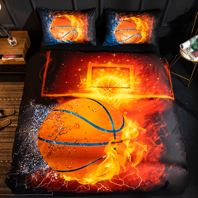 

Future Life Bedding 2019 New Style A series of Basketball fire Silk Duvet Cover Set Four Seasons General Home Textile Comfortabl