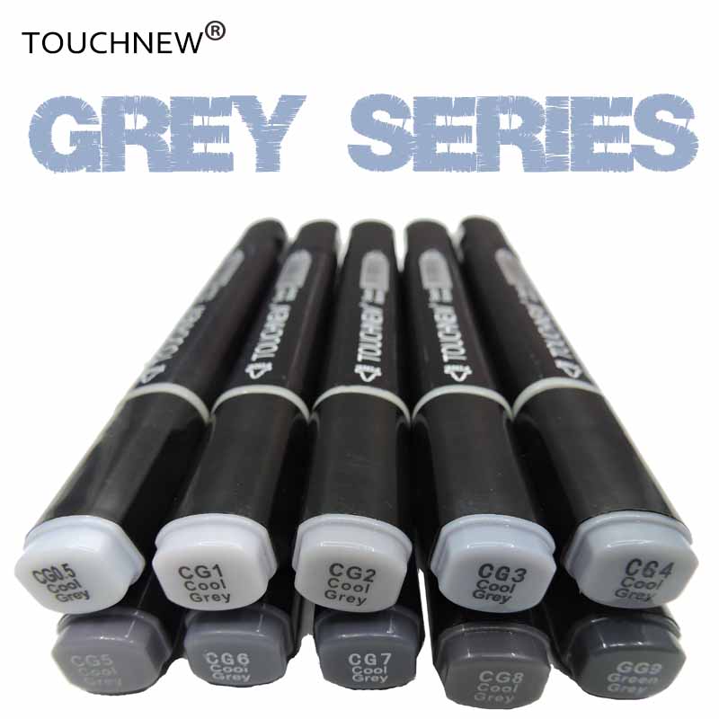 

TouchNEW Cool Grey Colors Art Markers Grayscale Artist permanent Markers for Brush Pen Painting Marker School Student Supplies