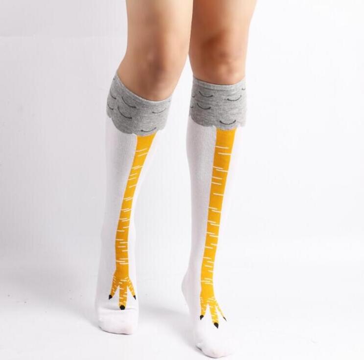 

New Fashion Stocking For Men Women Socks With Cute Patterns Popular Chicken Feet Sports Stockings 3 Styles Available, Black1