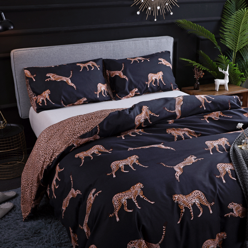 

Animal Print Leopardo Bedding Set High Quality Quilt Cover King Duvet Cover Set Comforter Bedding Sets Us Queen Roupa De Cama, White