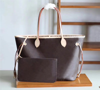 

Cosmetic Bags & Case 4 colors lattice 2pcs set handbag Lashes designer handbags tote bag cross body bag women messenger shoulder bags #67845, Brown grid