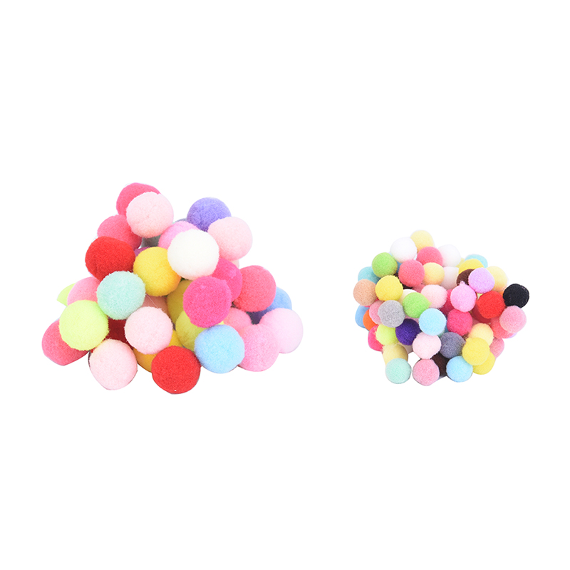 

100Pcs 10mm 20mm DIY Crafts Colourful Mini Fluffy Pom poms Ball Felt Team sport decoration accessories Cheerleading souvenirs