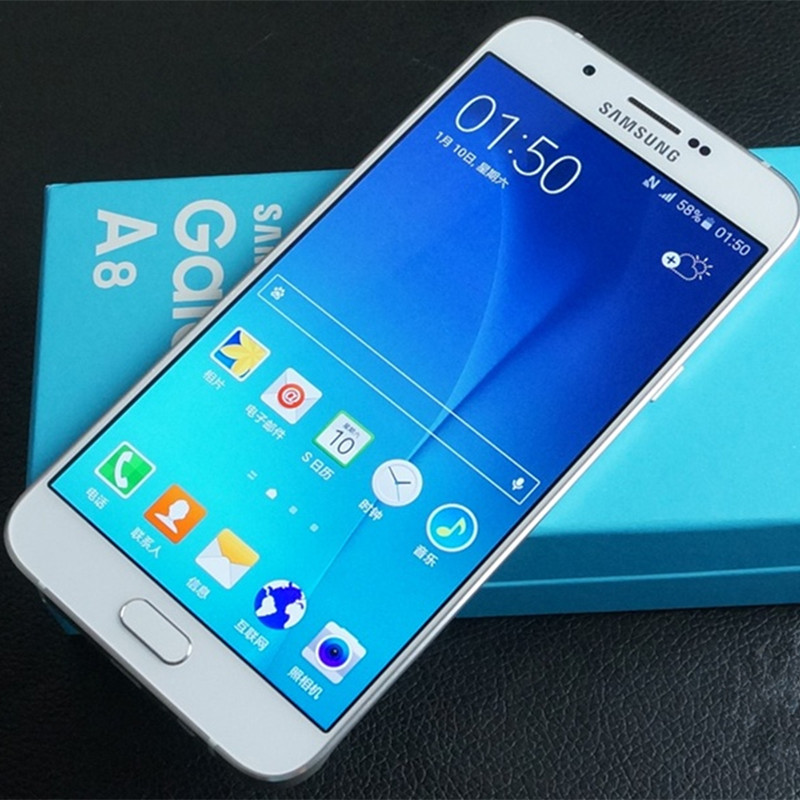 

Refurbished Original Samsung Galaxy A8 A8000 Unlocked Cell Phone Octa Core Rom 16GB/32GB 16.0MP 5.7 Inch Dual Sim 4G LTE, Gold