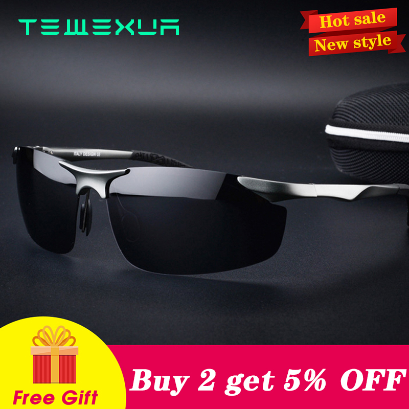 

TEWEXUA Summer New style polarized sunglasses Men's Women glasses Driving outdoors driving UV400 Metal Frame Eye wear