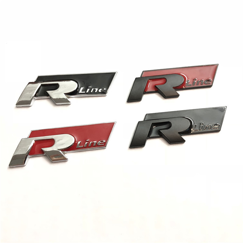 Logo Racing Emblema distintivo rosso per VW R-Line R32 R36 GTI