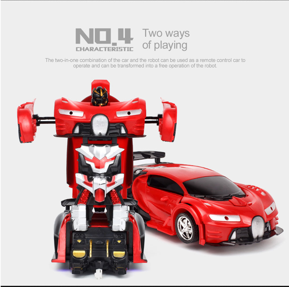 automobile form 2in1 rc car transformation robots models remote control red orange changeable robot cars for kids toys ct022 remote car for kids cars automobile form