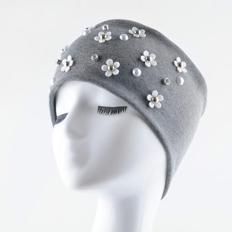 

1 Pcs Solid Women Headband Daisy Flower Cotton Headbands New Thin Soft Stretch Hairbands For Women Girls Hair Accessories, White