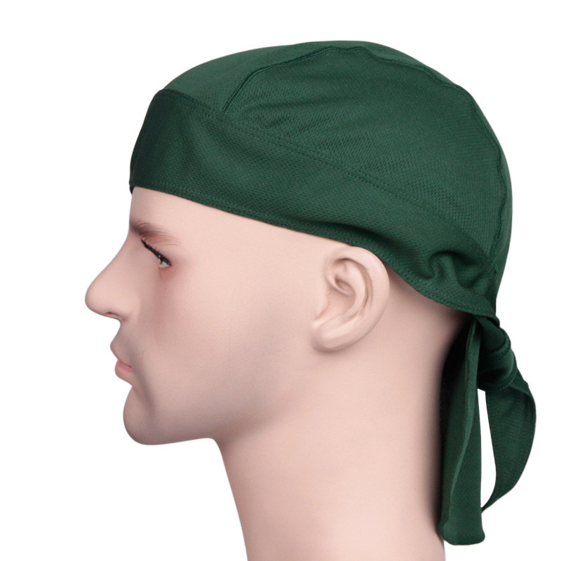 

Pure Color Quick Dry Cycling Cap Head Scarf Men Running Riding Bandana Headscarf Ciclismo Pirate Hat Hood Headband, Black