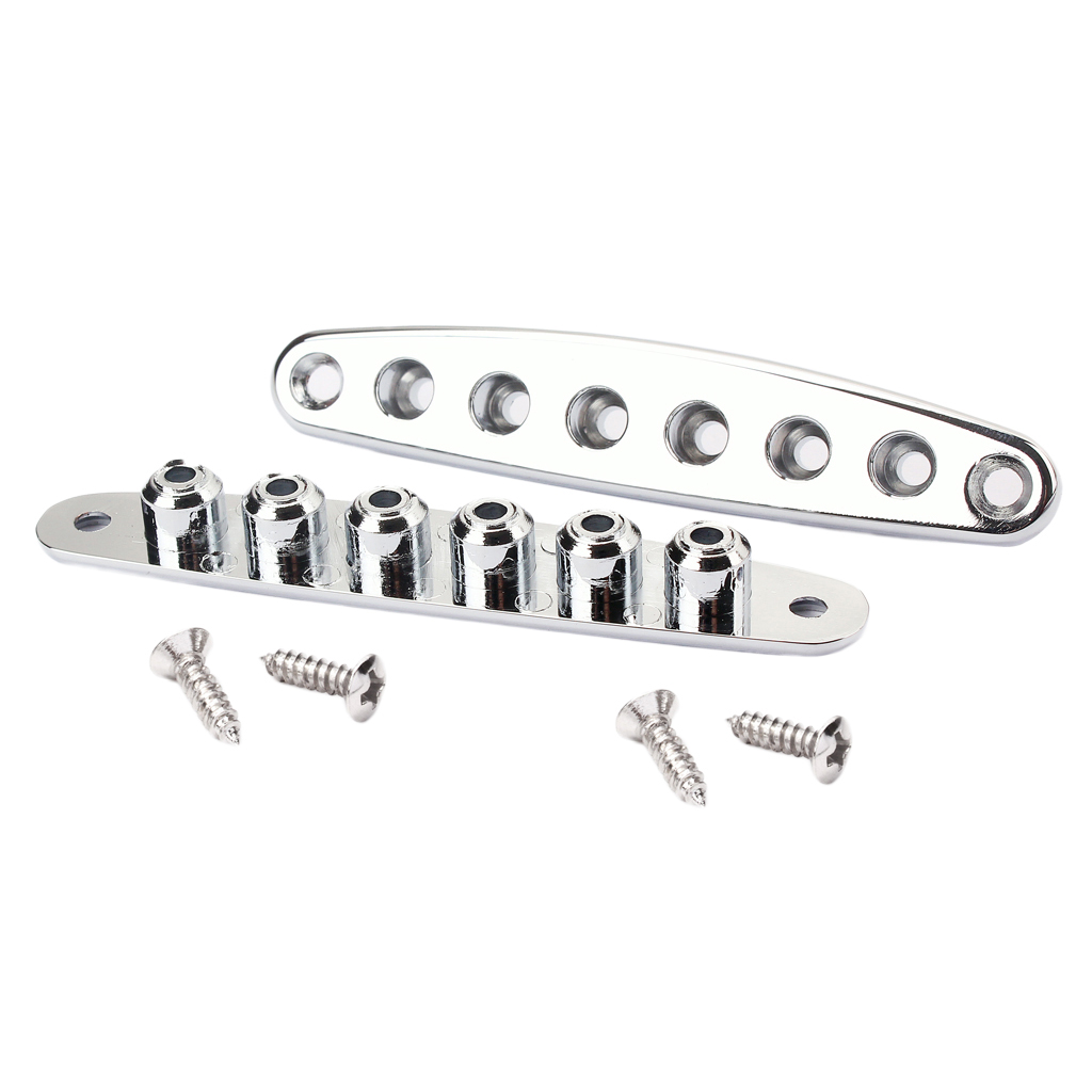 

2Pcs Guitar String Through Body Mounting Ferrules Bushings Accessory Chrome