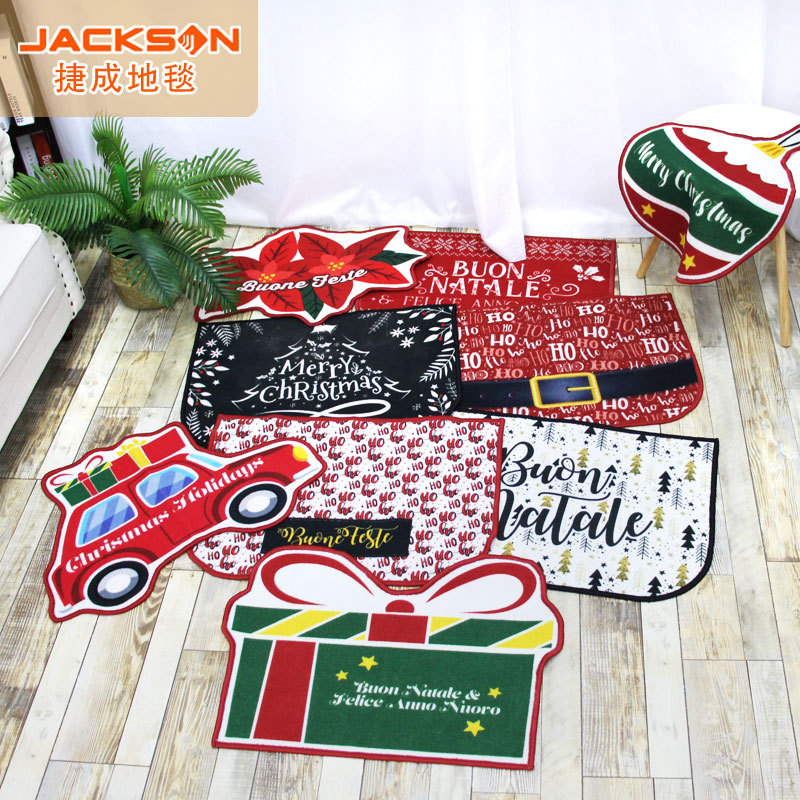 

50x70cm Merry Christmas Carpets for Home Living Room Home Decor Area Rug Entrance Carpet Rugs for Children Rooms, Color3