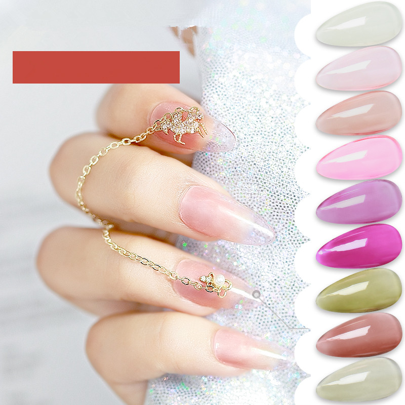 Hot Nail Art Dirty Last soak-off UV Gel Polish Translucent Glaze Amber Glass UV Gel Varnish Japanese Nail Gel Lacquer Manicure G224-image-416308071