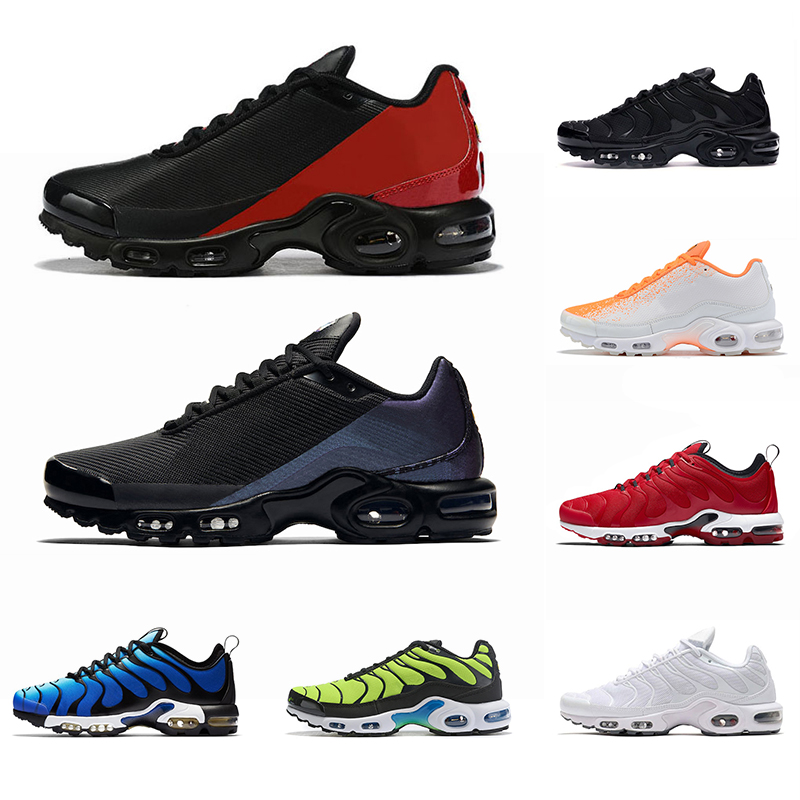 

tn plus SE men running shoes triple black white red 3D Glasses Hyper blue Spray paint mens trainer sports sneakers size 7-11, #3