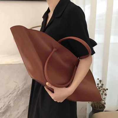Women's fashion trend fan-shaped handbag quality PU leather tote bag large capacity shell bag shopping 2019 new arrival