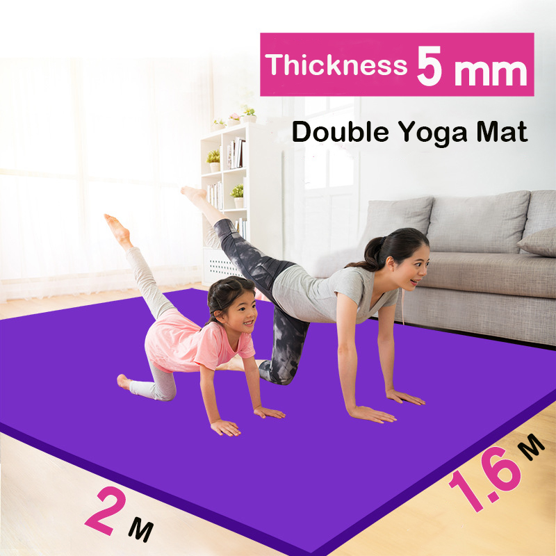 

Factory Sale Extra Large Double Yoga Mat 2m Thickened Widened Lengthened Antiskid Environmental Protection Children's Yoga Mat, Blue