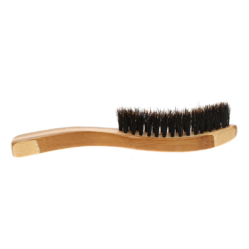 

Natural Boar Bristle Beard Brush Mini Mens Mustache Hair Shaving Facial Cleaning