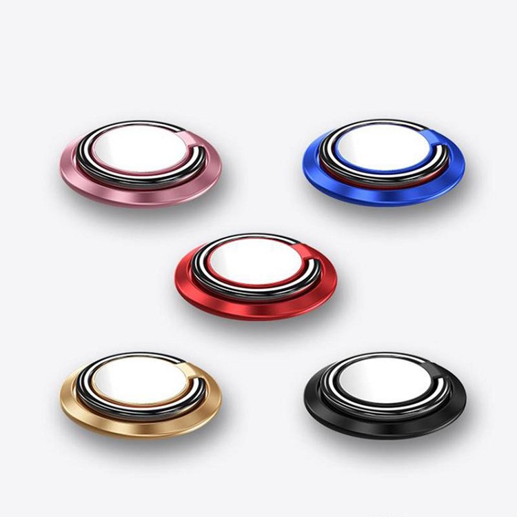 

Car Mount Phone Holder Finger Ring Buckle Air Vent Magnetic Universal cell phone holder One Step Mounting Reinforced Magnet Safe Secure Gri, Black