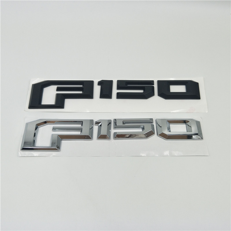

For Ford F150 F-150 Rear Gate Lid Emblem Black / Silver Logo Badge Sign Nameplate, Abs