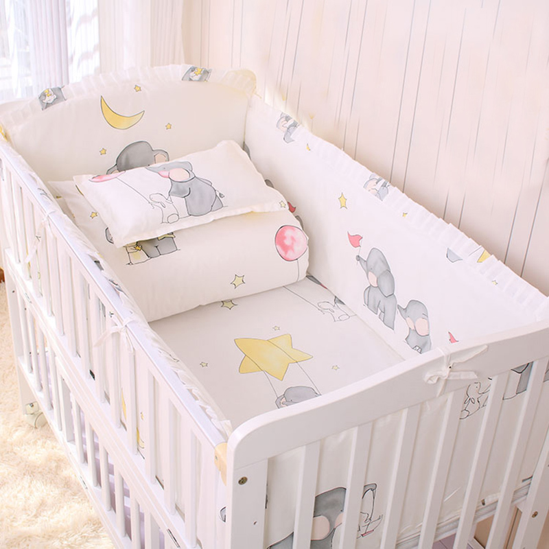 crib sheet and bumper set
