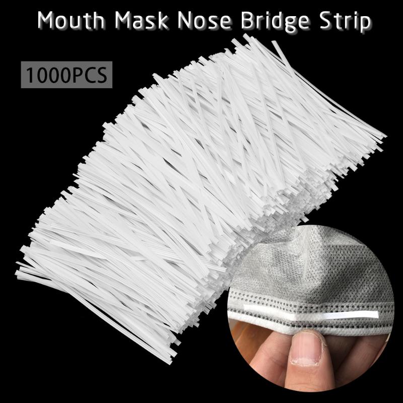 Adjustable Eco-Friendly Material DIY Fixed Band Nose Bridge Strips Metal Nose Bridge Strip for Facial Shield Cover Making Supplies 100 PCS Nose Bridge Wire